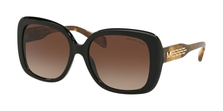 Michael Kors KLOSTERS MK2081 Rectangle Sunglasses 300513-BLACK 56-17-140 - Color Map black