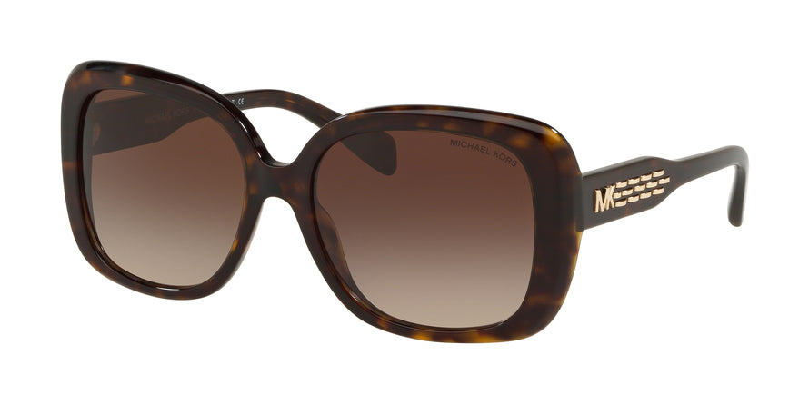 Michael Kors KLOSTERS MK2081 Rectangle Sunglasses  300613-DARK TOT 56-17-140 - Color Map multicolor