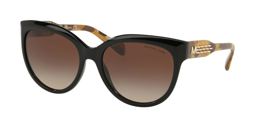 Michael Kors MK2083F Round Sunglasses 300513-BLACK 57-18-140 - Color Map black