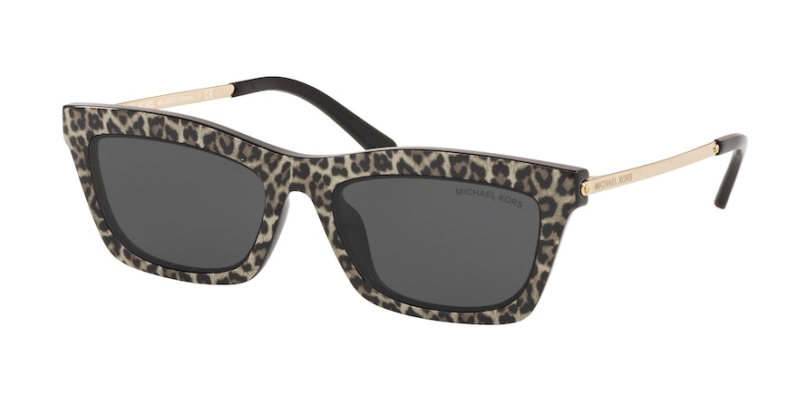 Michael Kors STOWE MK2087U Rectangle Sunglasses 394587-LEOPARD PRINT 54-17-140 - Color Map multi