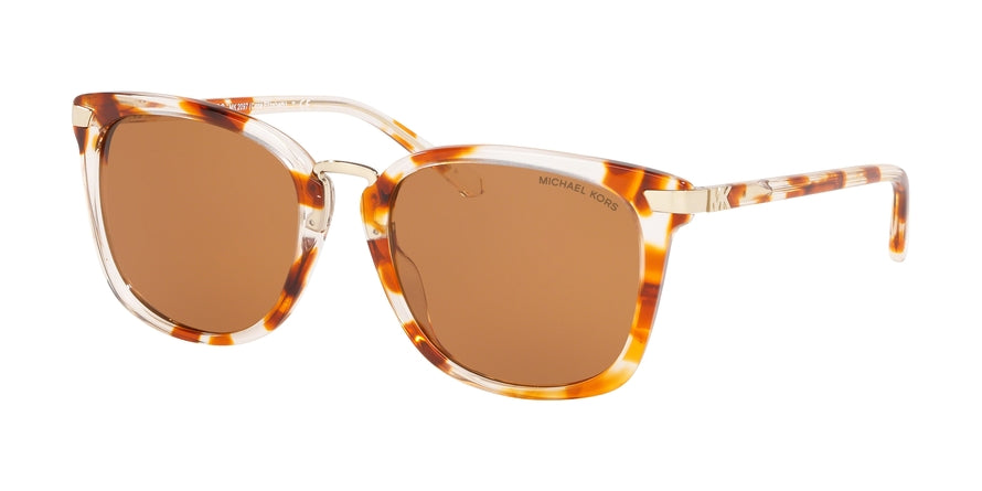 Michael Kors CAPE ELIZABETH MK2097F Square Sunglasses 377673-DB126.18 NEW CRYSAL TORT 54-19-140 - Color Map havana