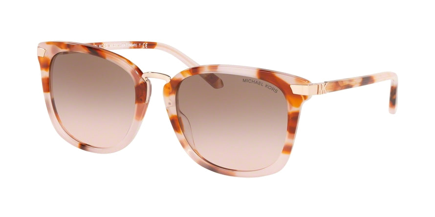 Michael Kors CAPE ELIZABETH MK2097F Square Sunglasses 379111-MILKY CORAL TORT 54-19-140 - Color Map havana