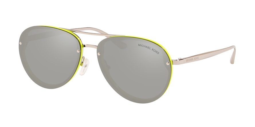 Michael Kors ABILENE MK2101 Pilot Sunglasses 39996G-NEON YELLOW 60-14-140 - Color Map yellow