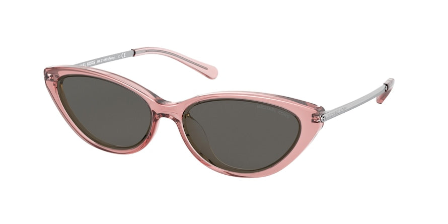 Michael Kors PERRY MK2109U Cat Eye Sunglasses 391487-TRANSPARENT BRANDY 57-15-140 - Color Map clear