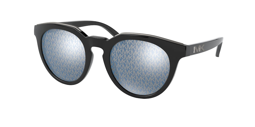Michael Kors MARCO MK2117 Round Sunglasses  3332/F-SHINY BLACK 50-21-135 - Color Map black