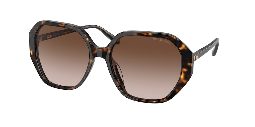 Michael Kors PASADENA MK2138U Irregular Sunglasses 300613-DARK TORTOISE 57-17-140 - Color Map brown