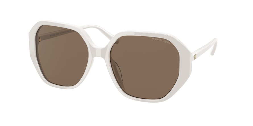 Michael Kors PASADENA MK2138U Irregular Sunglasses 334673-BONE 57-17-140 - Color Map white