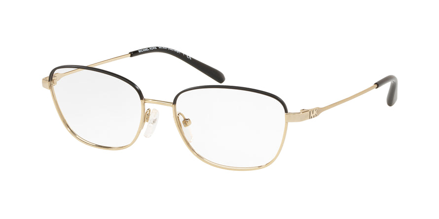 Michael Kors KEY LARGO MK3027 Rectangle Eyeglasses 1014-SHINY PALE GOLD 52-16-140 - Color Map gold
