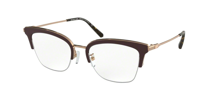 Michael Kors COSTA RICA MK3029 Cat Eye Eyeglasses 1108-SHINY ROSE GOLD 51-19-140 - Color Map gold
