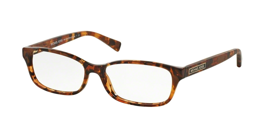 Michael Kors MK4024F Rectangle Eyeglasses 3066-BROWN TORTOISE 55-15-140 - Color Map havana
