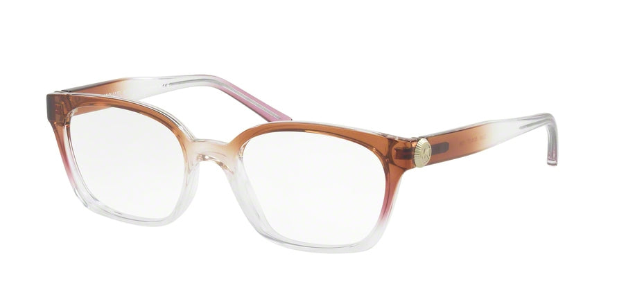 Michael Kors VAL MK4049 Cat Eye Eyeglasses 3286-BROWN/PINK/CRYSTAL 52-17-135 - Color Map brown