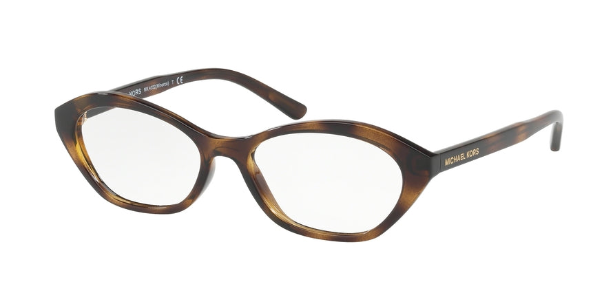 Michael Kors MINORCA MK4052 Irregular Eyeglasses 3285-DARK TORTOISE 52-16-135 - Color Map tortoise