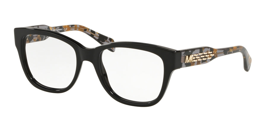 Michael Kors COURMAYEUR MK4059F Square Eyeglasses 3005-BLACK 52-18-140 - Color Map black