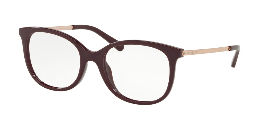 Michael Kors OSLO MK4061U Square Eyeglasses 3344-CORDOVAN SOLID 53-18-140 - Color Map multicolor