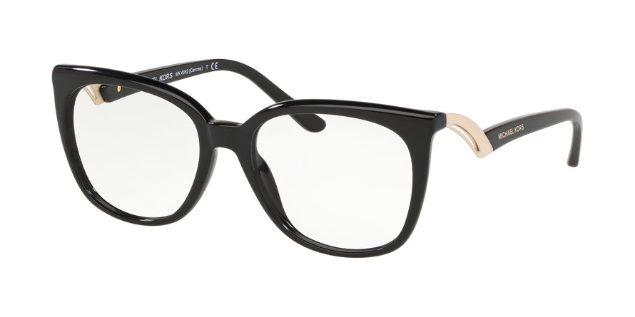 Michael Kors CANNES MK4062F Square Eyeglasses 3005-BLACK 54-17-140 - Color Map black