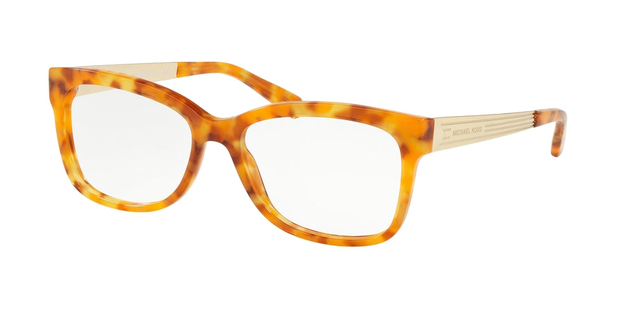 Michael Kors PALOMA III MK4064F Cat Eye Eyeglasses 3734-AMBER TORT 55-15-140 - Color Map havana