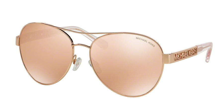 Michael Kors CAGLIARI MK5003 Pilot Sunglasses 1003R1-ROSE GOLD 60-16-135 - Color Map pink