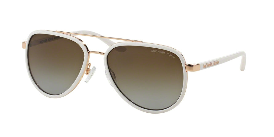 Michael Kors MK5006 Pilot Sunglasses 1038T5-WHITE/ROSE GOLD 57-16-135 - Color Map white
