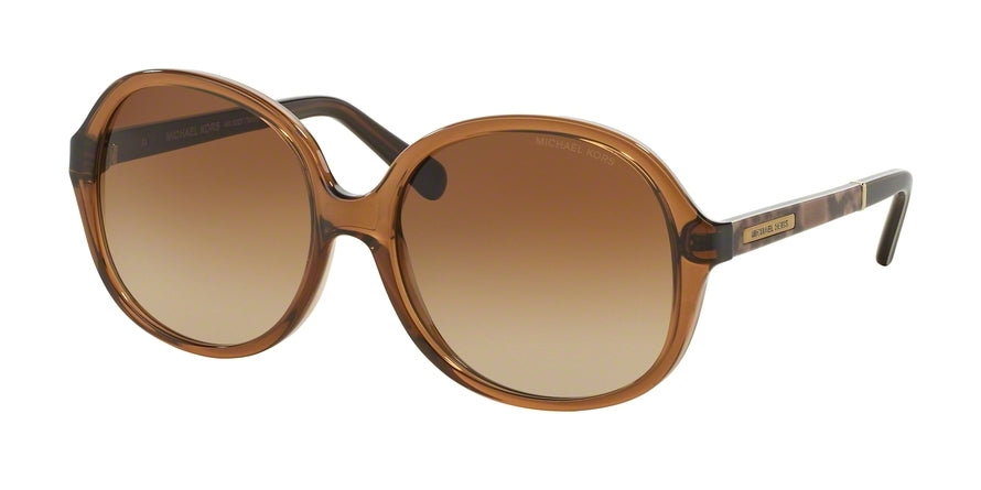 Michael Kors TAHITI MK6007 Round Sunglasses 301113-MILKY BROWN SNAKE 58-17-135 - Color Map brown