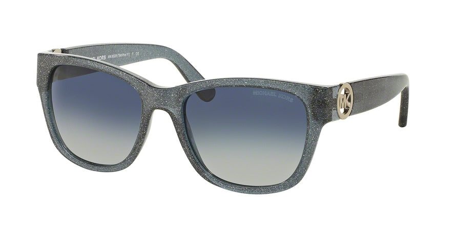 Michael Kors MK6028 Square Sunglasses 31024L-BLUE GREY GLITTER 54-18-135 - Color Map blue