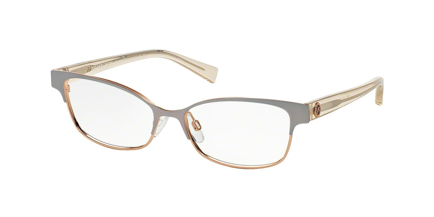 Michael Kors PALOS VERDES MK7004 Butterfly Eyeglasses  1030-SATIN LIGHT GUN/ROSE GOLD 53-15-140 - Color Map gunmetal