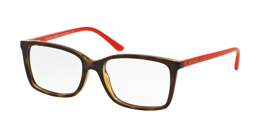 Michael Kors MK8013 Rectangle Eyeglasses 3059-TORTOISE ORANGE 51-16-135 - Color Map blue