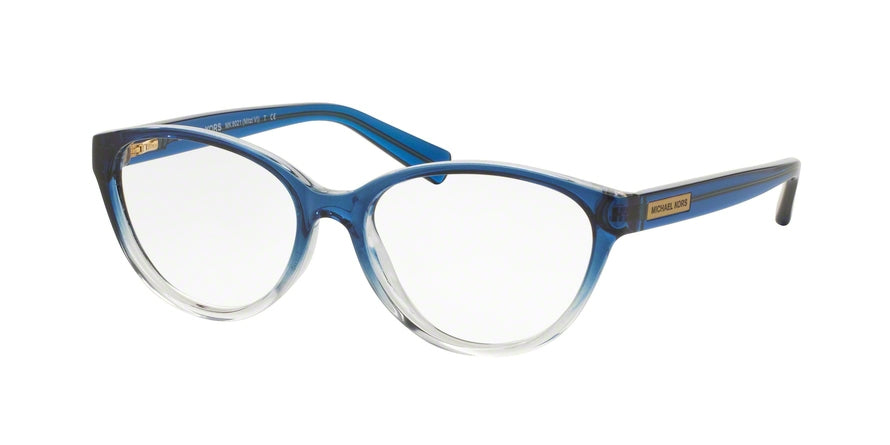 Michael Kors MK8021 Cat Eye Eyeglasses  3122-BLUE CLEAR GRADIENT 50-15-135 - Color Map blue