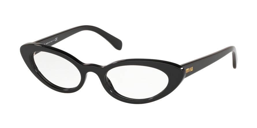 Miu Miu MU01SVA Cat Eye Eyeglasses 1AB1O1-BLACK 52-19-140 - Color Map black