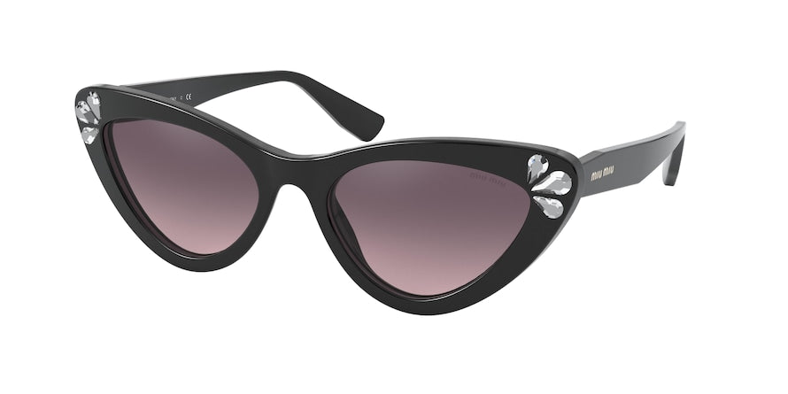 Miu Miu MU01VSA Butterfly Sunglasses  152146-BLACK 55-19-140 - Color Map black