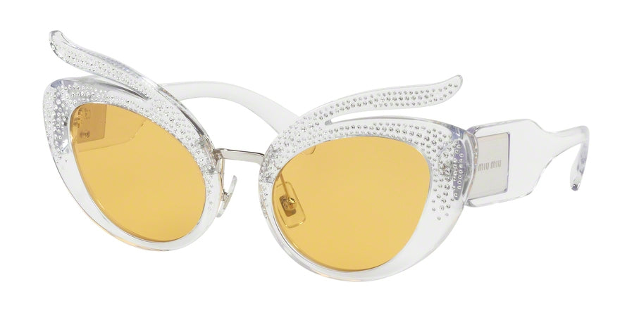 Miu Miu MU04TS Irregular Sunglasses  TIA140-TRANSPARENT 53-23-140 - Color Map clear
