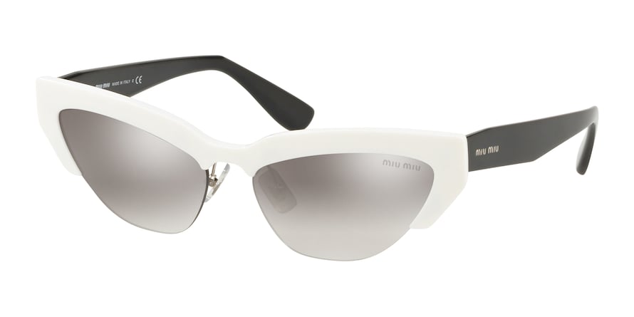Miu Miu SPECIAL PROJECT MU04US Cat Eye Sunglasses 4A05O0-WHITE 59-16-145 - Color Map white