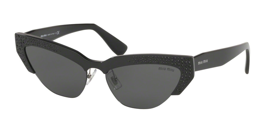 Miu Miu SPECIAL PROJECT MU04US Cat Eye Sunglasses VW31A1-BLACK 59-16-145 - Color Map black