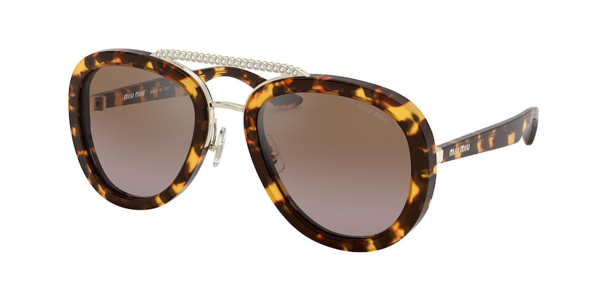 Miu Miu MU05VS Phantos Sunglasses 156QZ9-LIGHT HAVANA 53-22-135 - Color Map havana