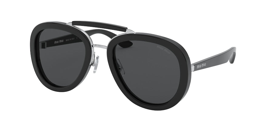 Miu Miu MU05VS Phantos Sunglasses 1AB5S0-BLACK 53-22-135 - Color Map black