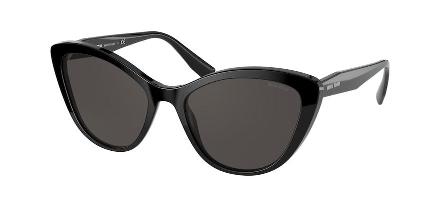 Miu Miu MU05XSA Cat Eye Sunglasses 1AB5S0-BLACK 55-18-140 - Color Map black