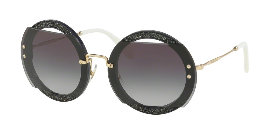 Miu Miu CORE COLLECTION MU06SS Round Sunglasses VYU5D1-DARK VIOLET 63-17-140 - Color Map blue