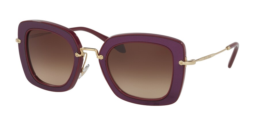 Miu Miu SPECIAL PROJECT MU07OS Pillow Sunglasses  UFY6S1-AMARANTH 52-26-140 - Color Map bordeaux