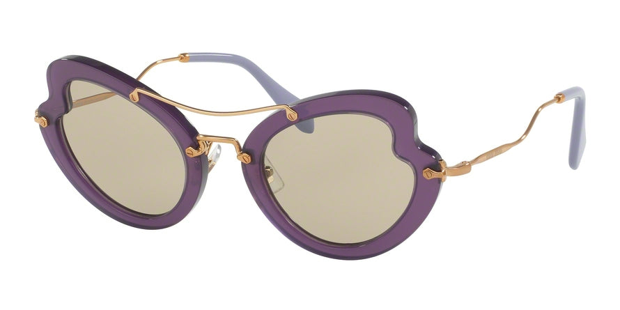 Miu Miu MU11RS Irregular Sunglasses  USV5J2-VIOLET 52-26-145 - Color Map violet