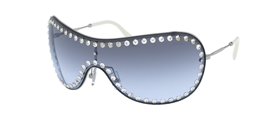 Miu Miu MU51VS Irregular Sunglasses  1BC4R2-SILVER 40-140-125 - Color Map silver