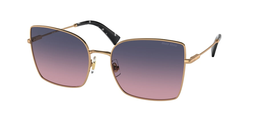 Miu Miu MU51WS Butterfly Sunglasses 7OE06N-ANTIQUE GOLD 59-19-140 - Color Map gold