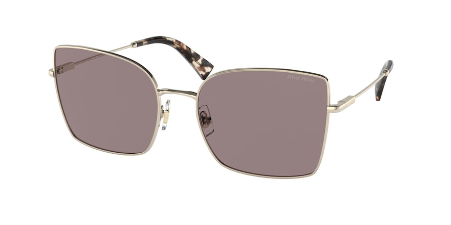 Miu Miu MU51WS Butterfly Sunglasses ZVN05P-PALE GOLD 59-19-140 - Color Map gold
