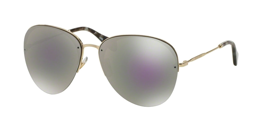 Miu Miu MU53PS Pilot Sunglasses ZVN2E2-PALE GOLD 60-15-140 - Color Map gold