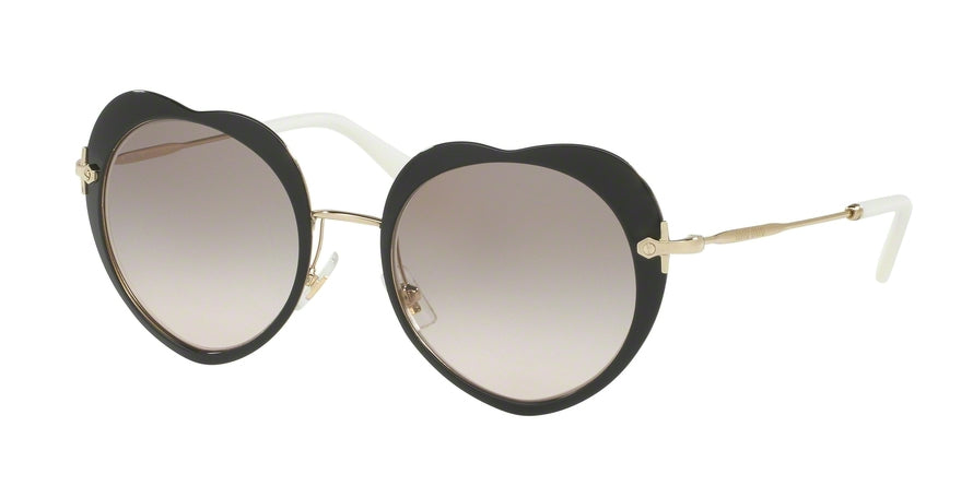 Miu Miu CORE COLLECTION MU54RS Irregular Sunglasses  1AB4K0-BLACK 52-20-140 - Color Map black