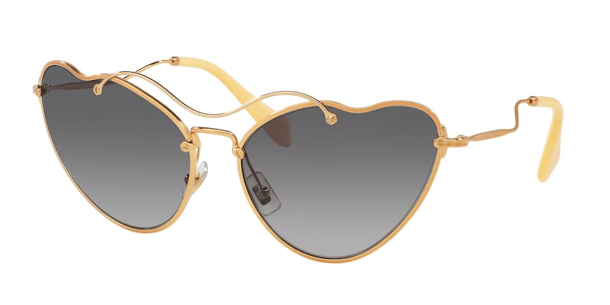 Miu Miu MU55RS Irregular Sunglasses  7OE3E2-ANTIQUE GOLD 65-18-135 - Color Map gold