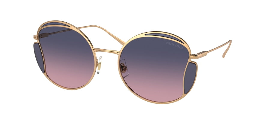 Miu Miu MU56XS Irregular Sunglasses 7OE06N-BRASS 54-20-140 - Color Map gold
