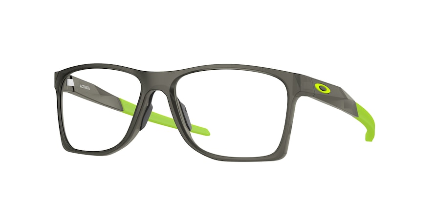 Oakley Optical ACTIVATE OX8173 Square Eyeglasses  817303-SATIN GREY SMOKE 55-16-141 - Color Map grey