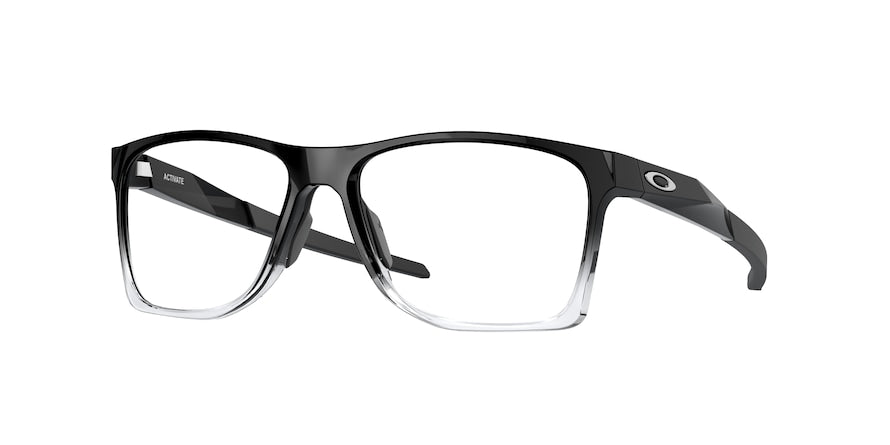 Oakley Optical ACTIVATE OX8173 Square Eyeglasses  817304-POLISHED BLACK FADE 55-16-141 - Color Map black