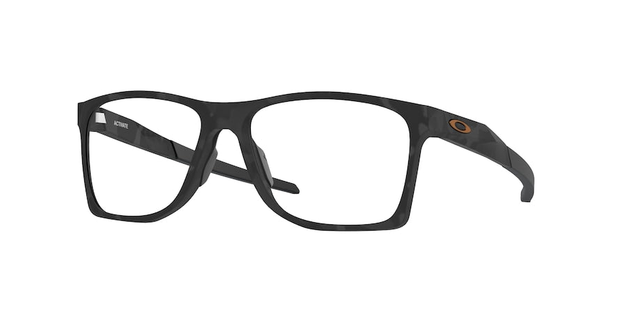 Oakley Optical ACTIVATE OX8173 Square Eyeglasses  817305-SATIN BLACK CAMO 55-16-141 - Color Map black