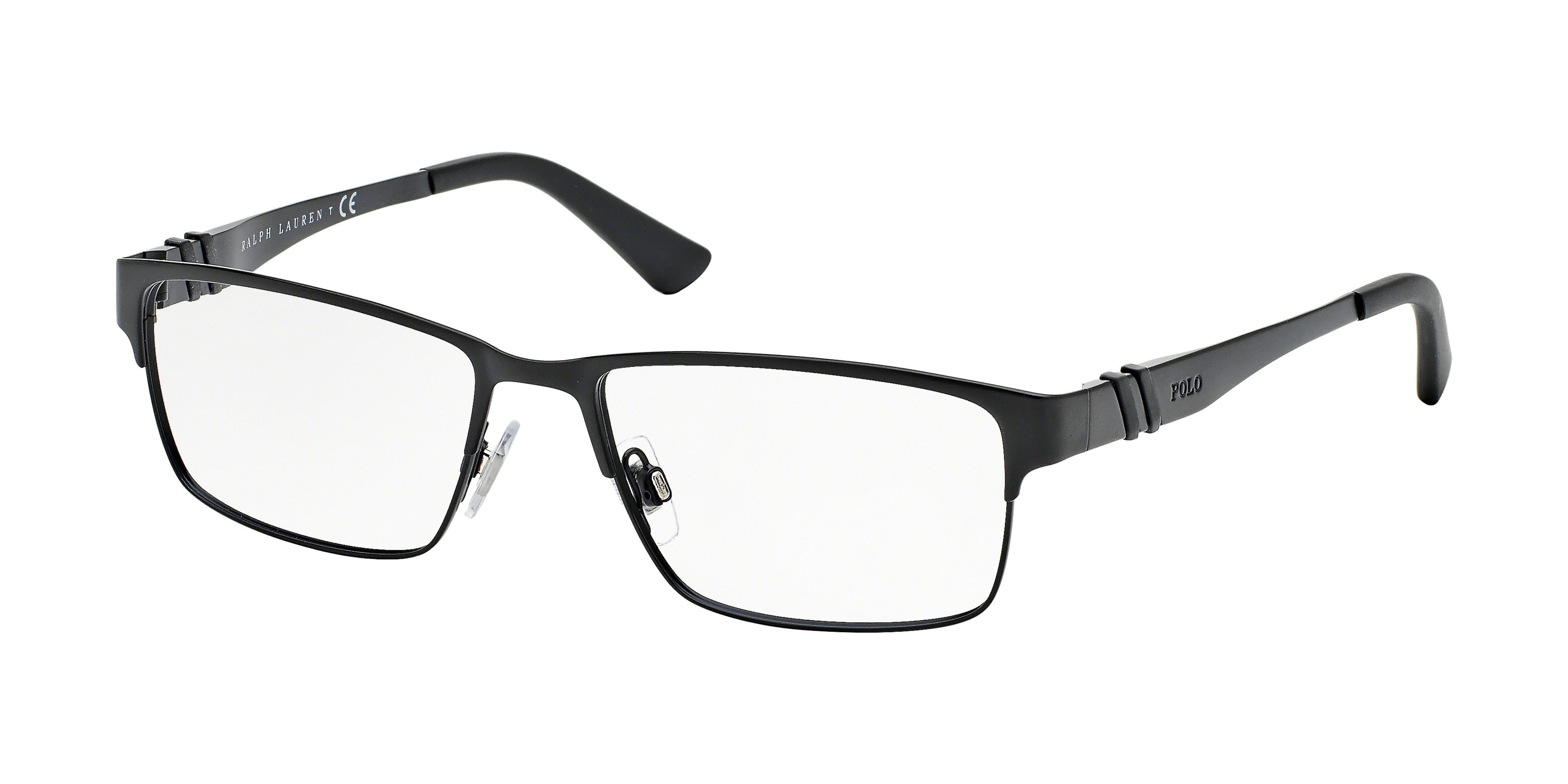 Polo PH1147 Rectangle Eyeglasses  9038-Matte Black 56-150-16 - Color Map Black