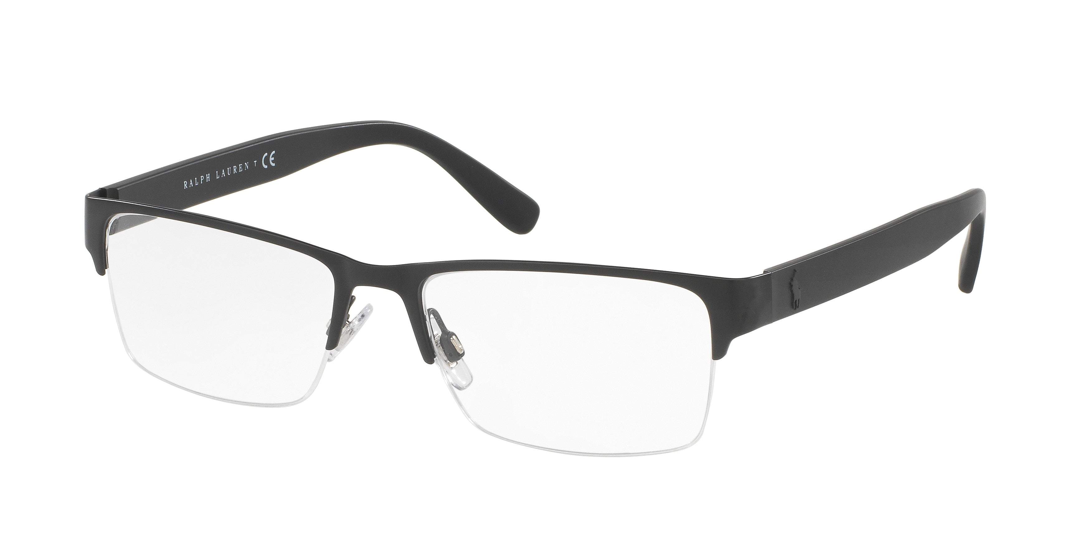 Polo PH1164 Rectangle Eyeglasses  9038-Matte Black 56-145-17 - Color Map Black